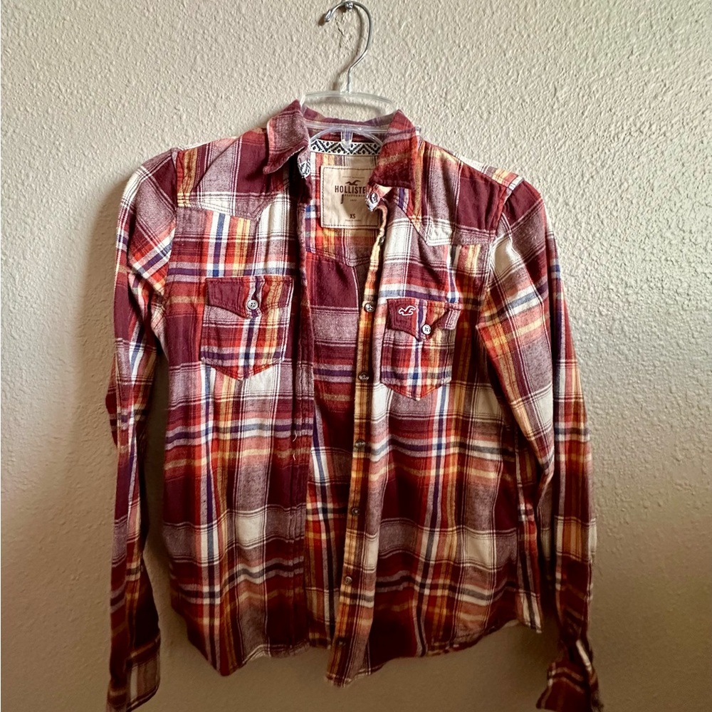 Hollister Red Plaid Shirt
